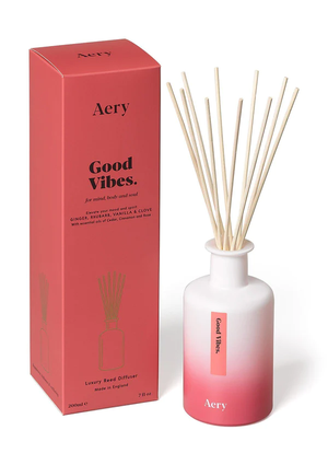 Aery Living - Diffuser | Good Vibes Reed Diffuser | Ginger Rhubarb & Vanilla