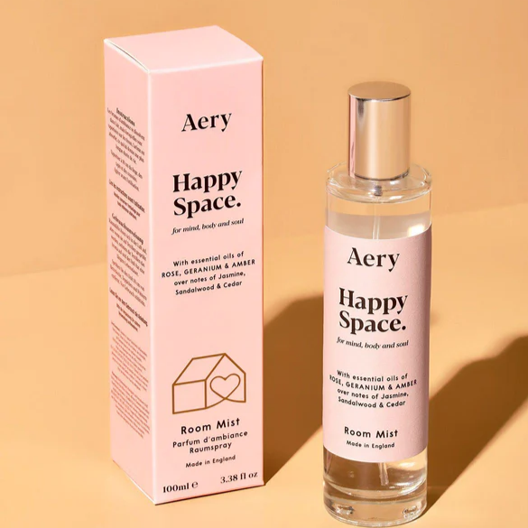 Aery Living - Room Mist | Happy Space Room Mist | Rose Geranium & Amber