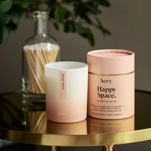 Aery Living - Candles | Happy Space Scented Candle | Rose Geranium & Amber