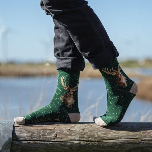 Bamboo Socks - Portrait Of A Stag - Image 2