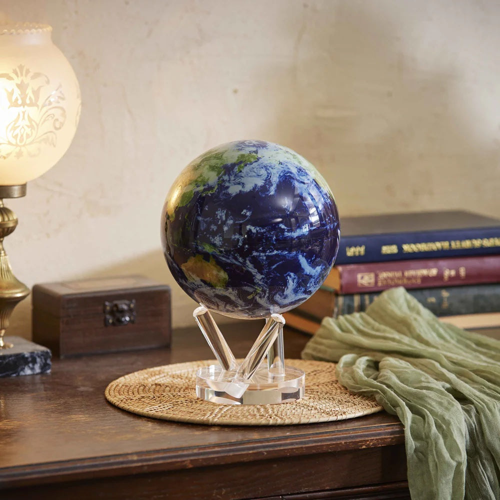 Mova Earth With Clouds Rotating Gobe 4.5" inches