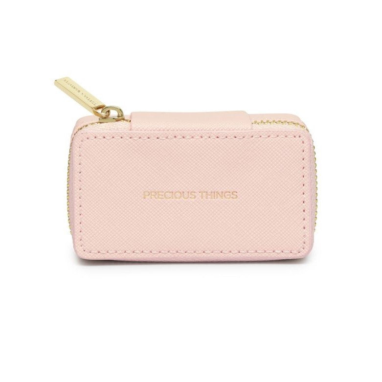 Tiny Jewellery Box Faux Leather in Blush Pink