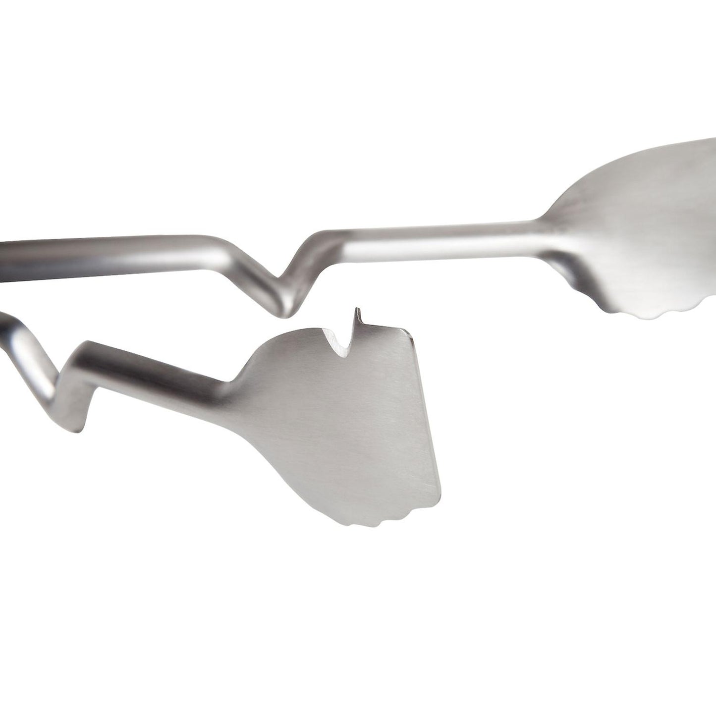 Kitchen BBQ Tongs 12' Clongs Click Lock in Stainless Steel & Red