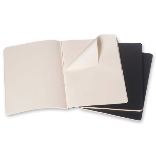 Moleskine Plain Cahier XL - Black Cover (3 Set)