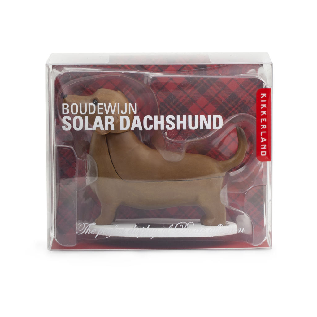 Solar dachshund nodding dog