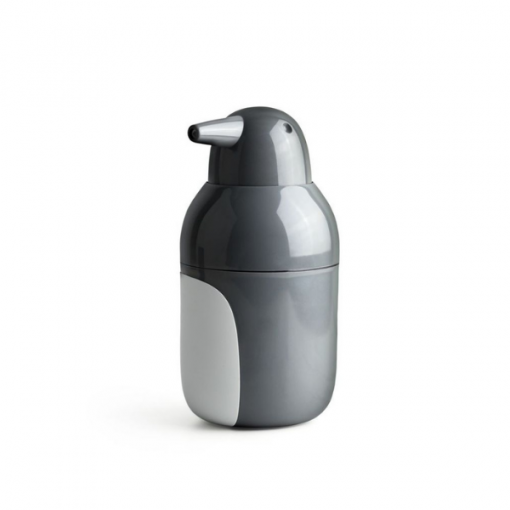 Soap Dispenser Reusable in Penguin Design Grey