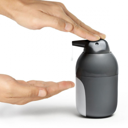 Soap Dispenser Reusable in Penguin Design Grey