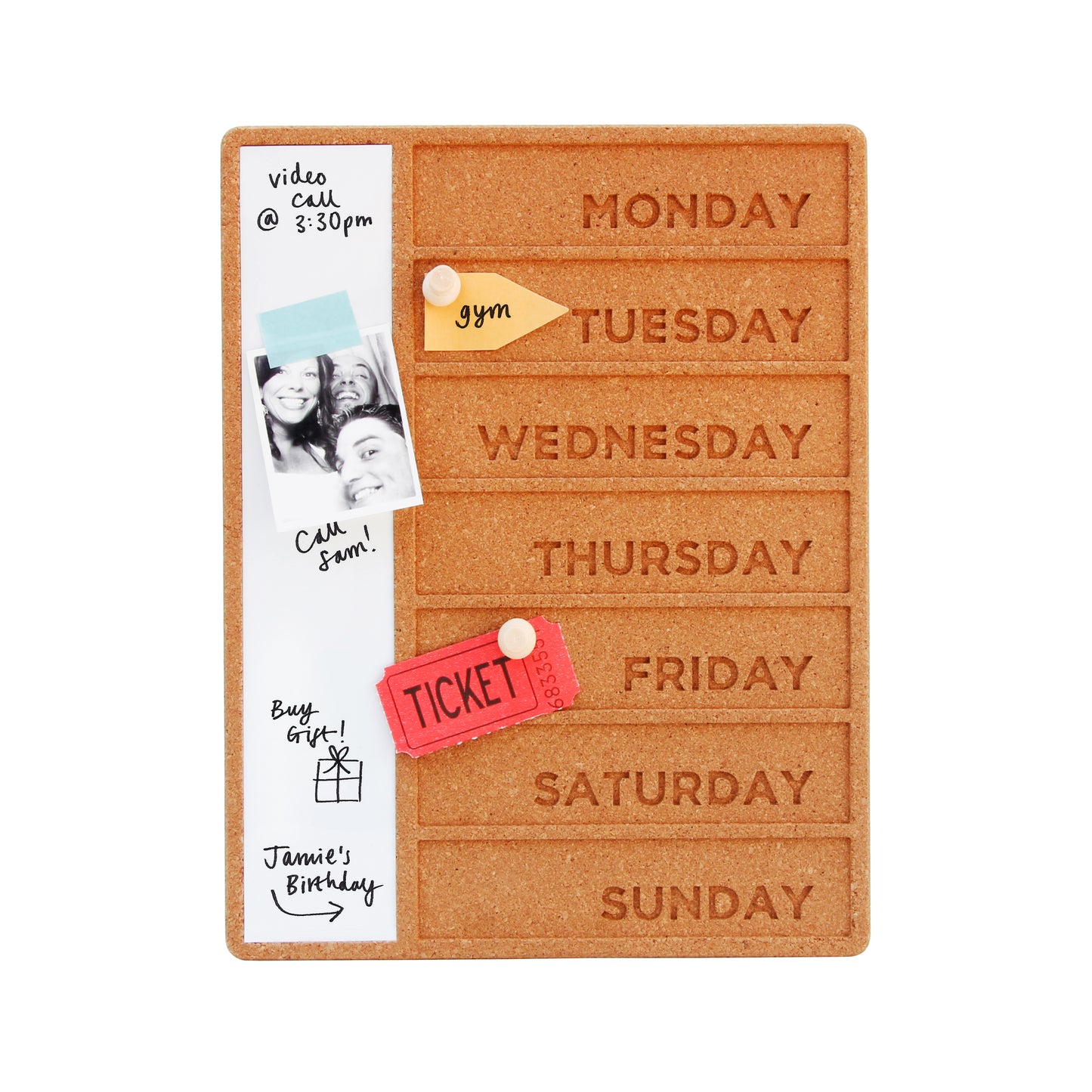 Cork Weekday Planner