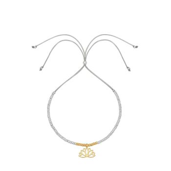 Bracelet Lotus Charm Gold and Silver Plated