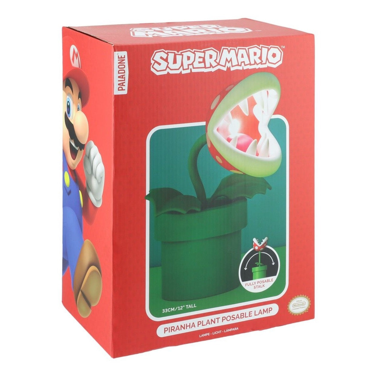 Super Mario Piranha Plant 'Posable Lamp' Red, Green and White