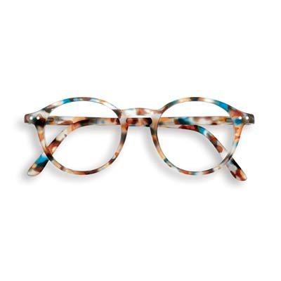 Reading Glasses Unisex Frame D Circular +3 Blue Tortoise