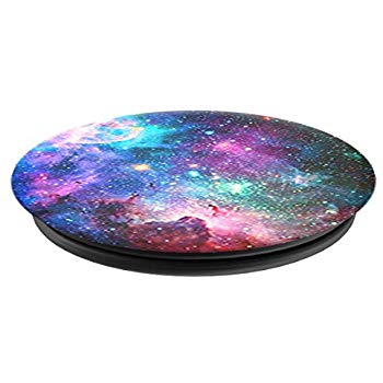 Mobile accessory expanding hand-grip and stand Popsocket in space nebula print