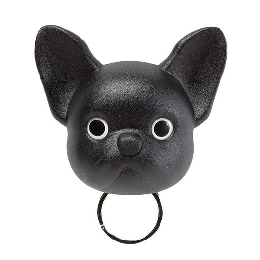 Dog Key Holder Wall Mounted Frenchy Dog in Black