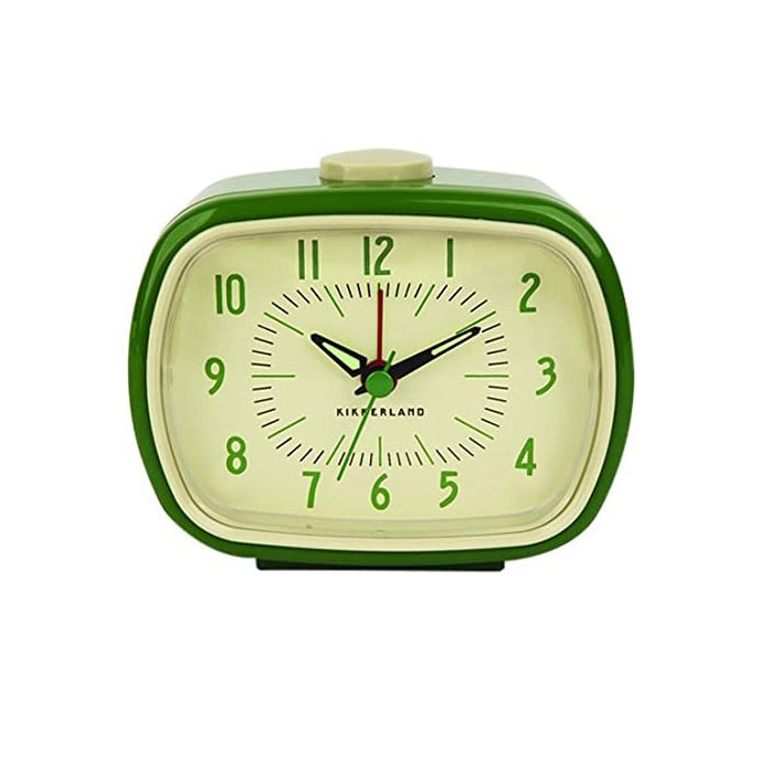 Bedside Alarm Clock Retro Green