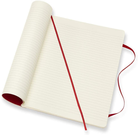 Notebook Classic Large Ruled Soft Cover in Red