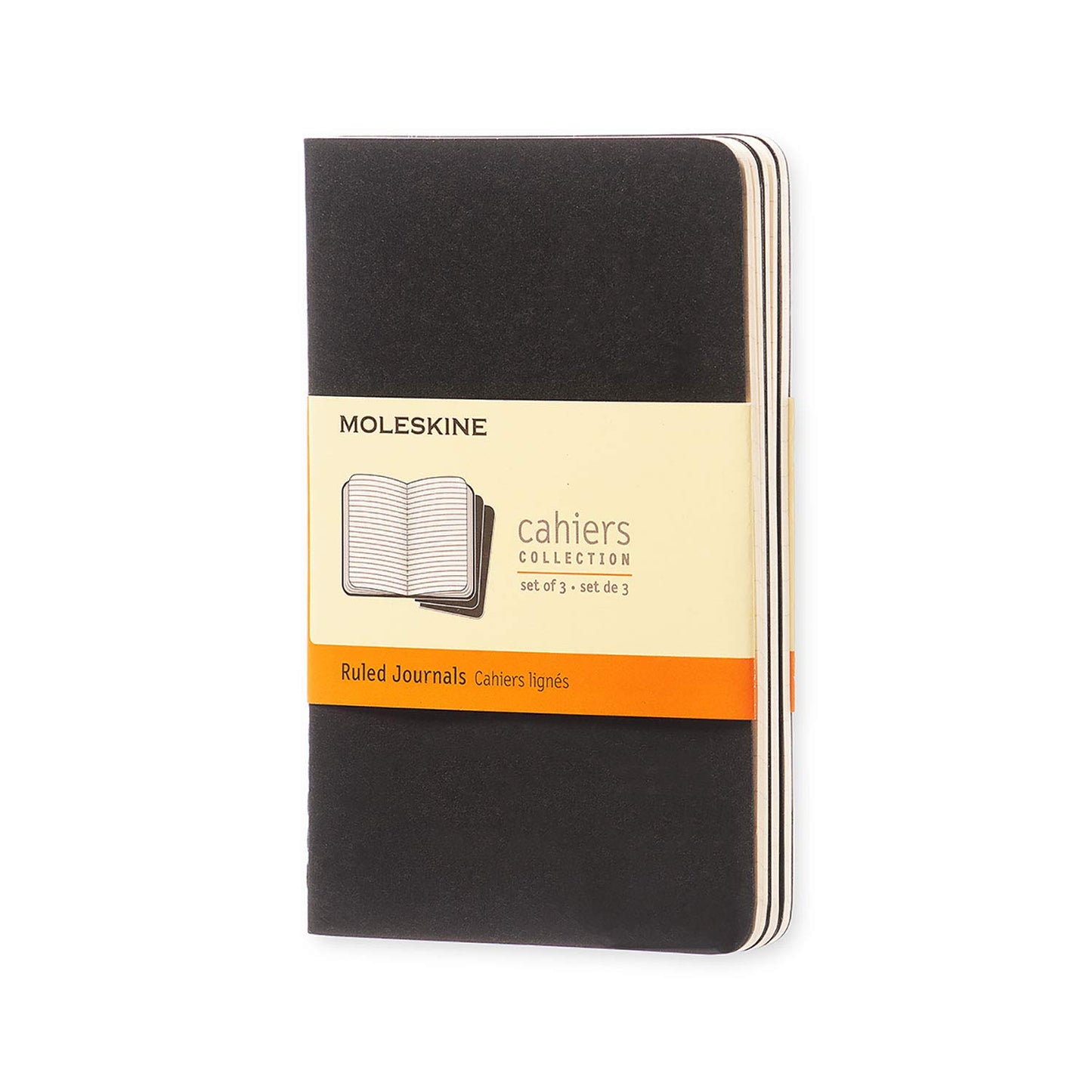 Moleskine Ruled Cahier L - Black Cover (3 Set) - Moleskine Cahier