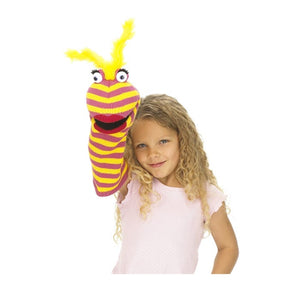 Lipstick Character Hand Puppet Sockettes in Yellow and Pink
