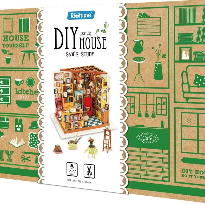Miniature Room Model DIY Kit Sam's Study