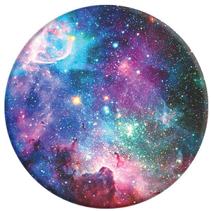 Mobile accessory expanding hand-grip and stand Popsocket in space nebula print