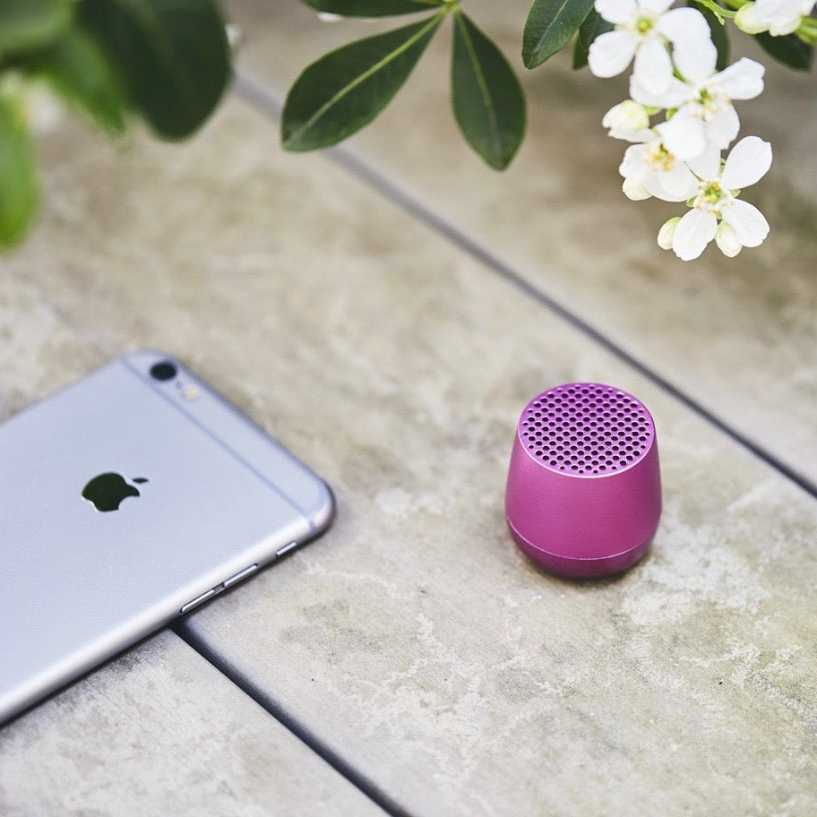 Ultra-portable bluetooth speaker in purple
