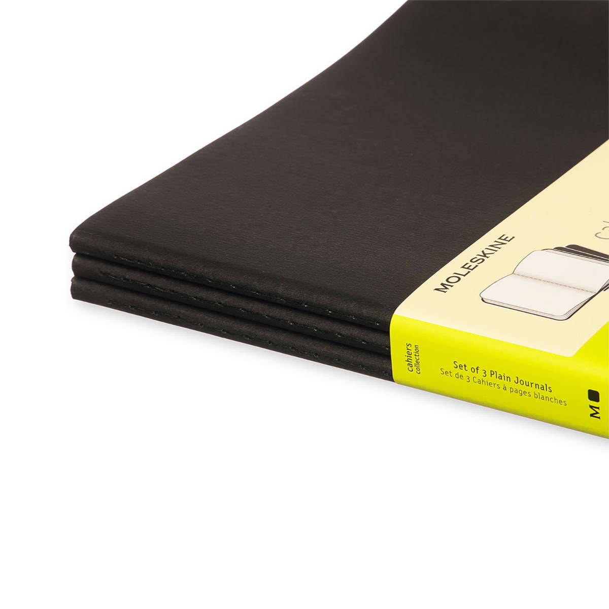 Moleskine Plain Cahier XL - Black Cover (3 Set)