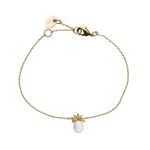 Bracelet Pineapple and Stone Setting in Gold
