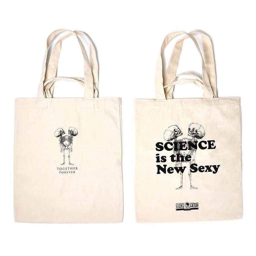 Glass Specimen Jar and Linen Tote Bag Together Forever