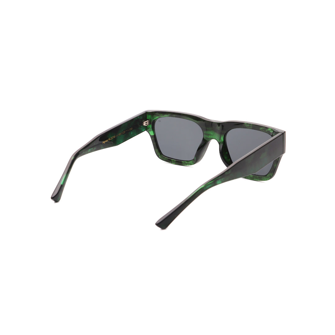 Sunglasses Unisex Chunky Green Marble Square Frame A. Kjaerbede | Agnes