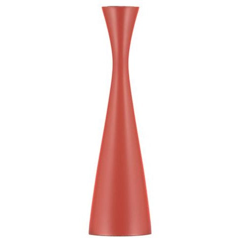 Candle Holder Tall Doge Wooden in Red Brick Dust