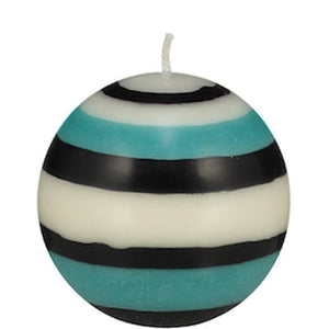 Candle Small Striped Ball Jet/Pearl/Honey Bird