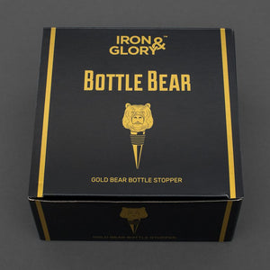 Bottle Stopper Bear 'Bottle Bear' Iron and Glory Gold