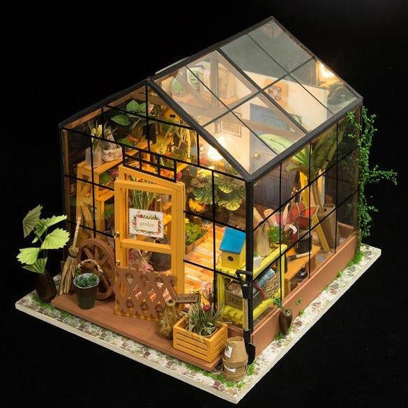 3D Puzzle Miniature Cathy's Flower House Greenhouse