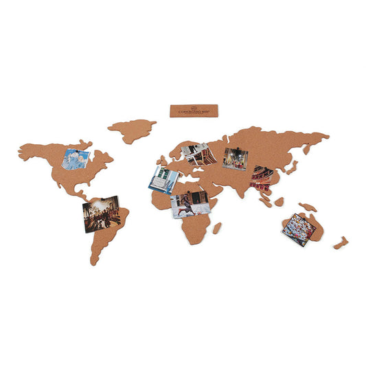 Corkboard travel map