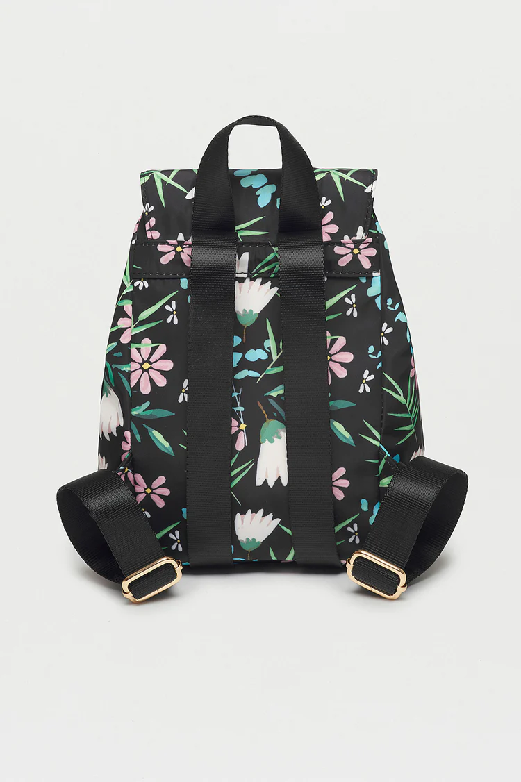 Copperfield Backpack Navy Floral Adjustable Straps Estella Bartlett
