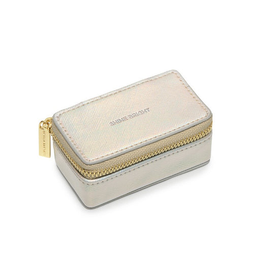 Tiny Jewellery Box Faux Leather Iridescent