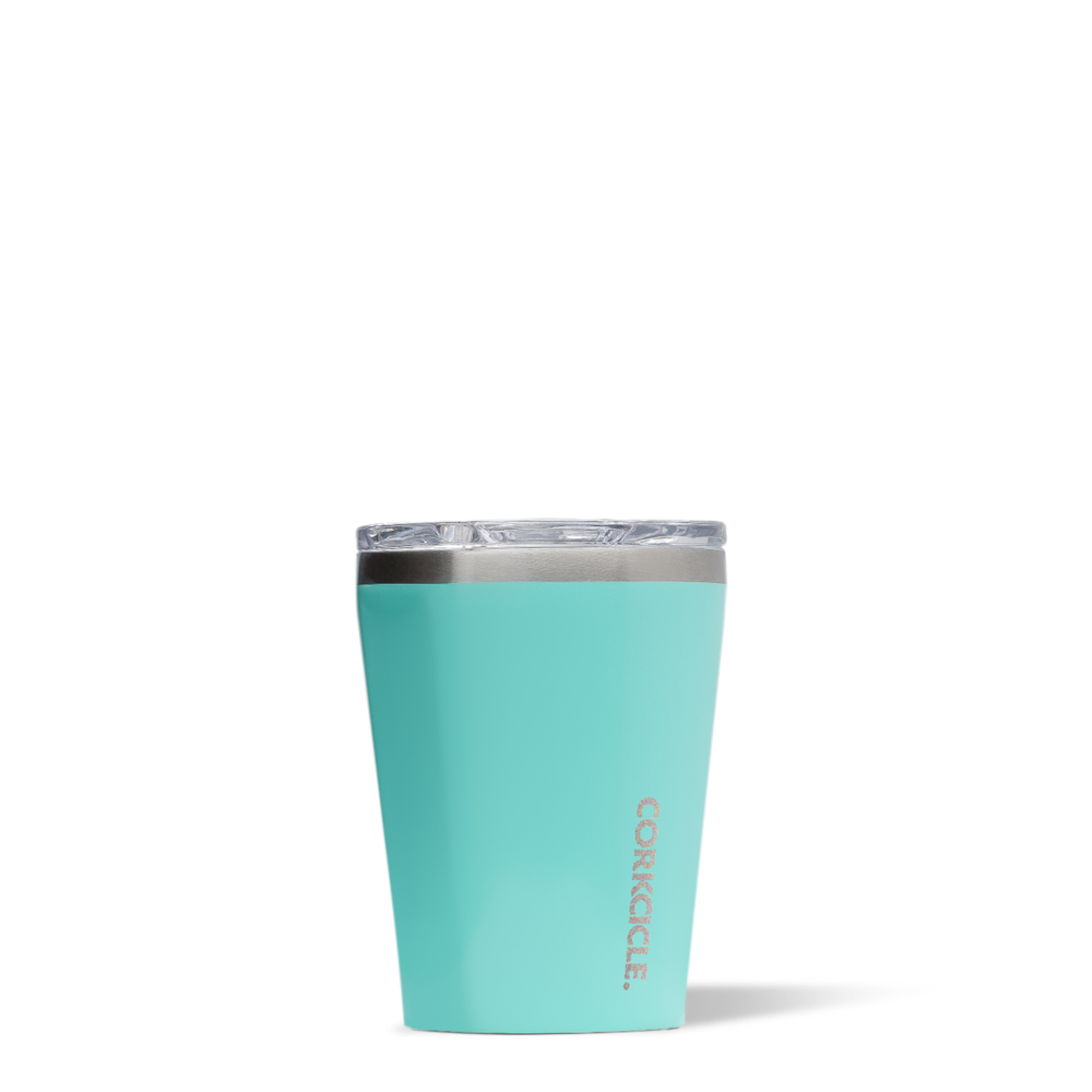 Corkcicle 12oz thermal insulated tumbler for hot and cold drinks in turquoise