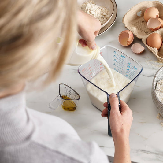 Measuring Cup Jug Set 1 Litre and 50 ml Align in Transparent and Grey