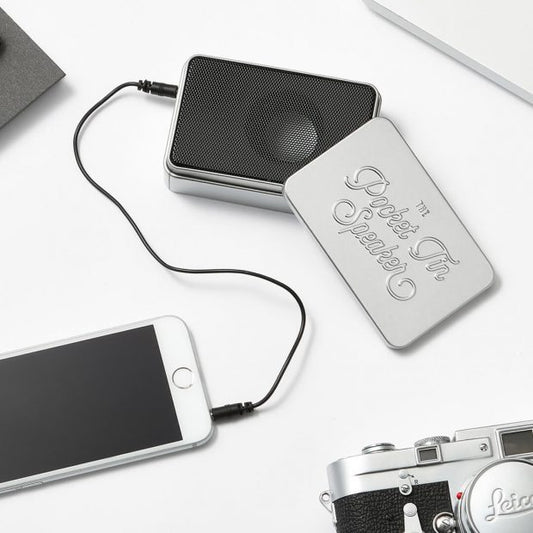 Pocket Speaker Tin Silver