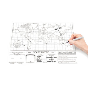 Scratch Map travel edition in white