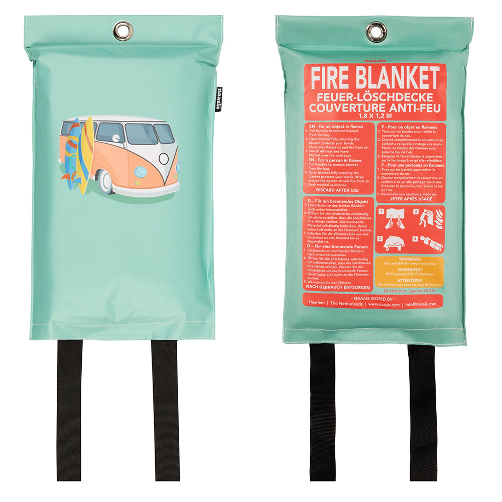 Fire Blanket Campervan Mint Orange