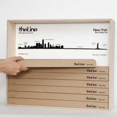The Line Wall Art Decoration New York Skyline in Black Steel