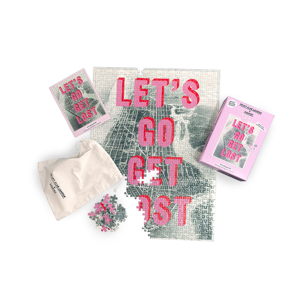 Jigsaw puzzle 500 piece 'Let's Go Get Lost' mindfulness Print Club game