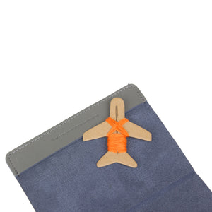 Stitch passport cover in grey