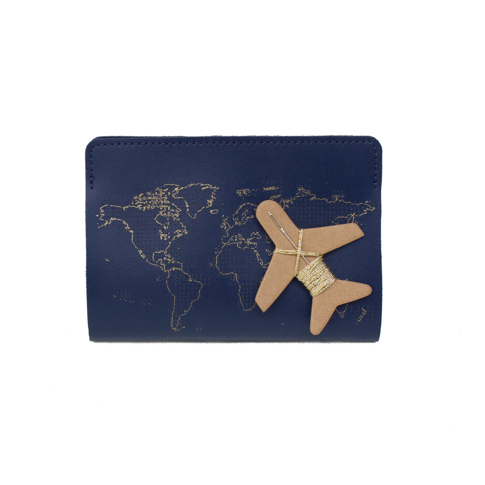 Stitch passport cover in navy