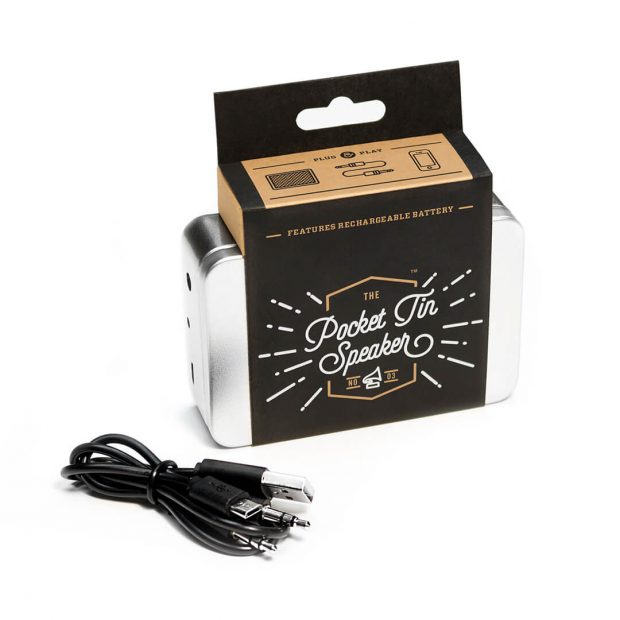 Pocket Speaker Tin Silver