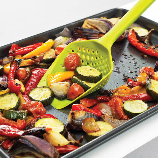 Scoop and drain utensil | Green