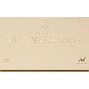 Customisable stitch travel wallet real leather in mint green