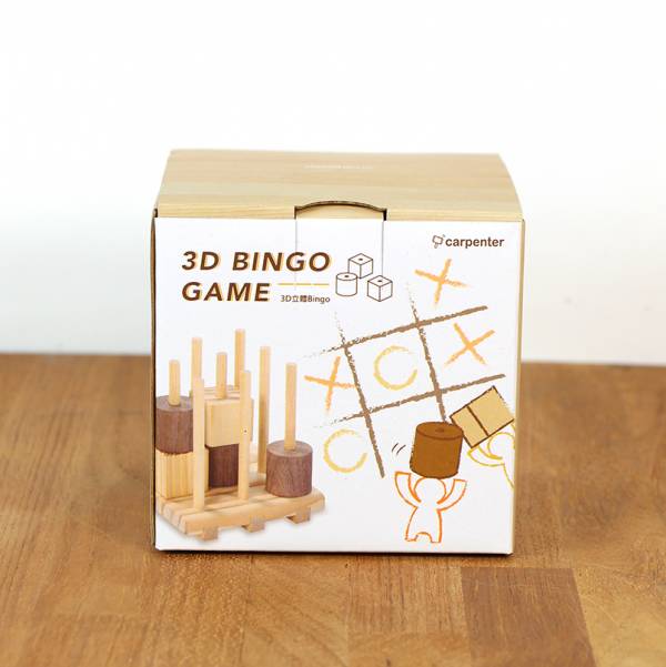 Game Tic-Tac-Toe Wooden 3D Set