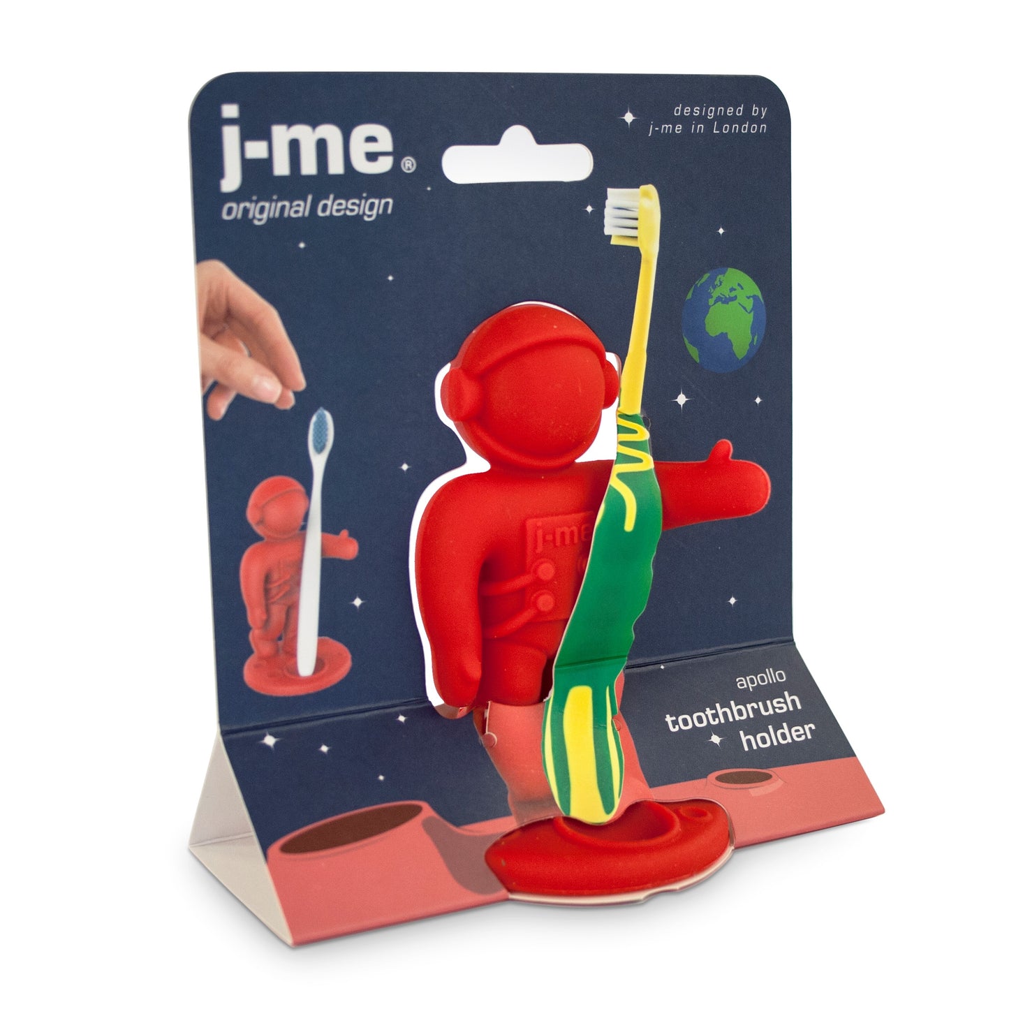 Apollo toothbrush holder red