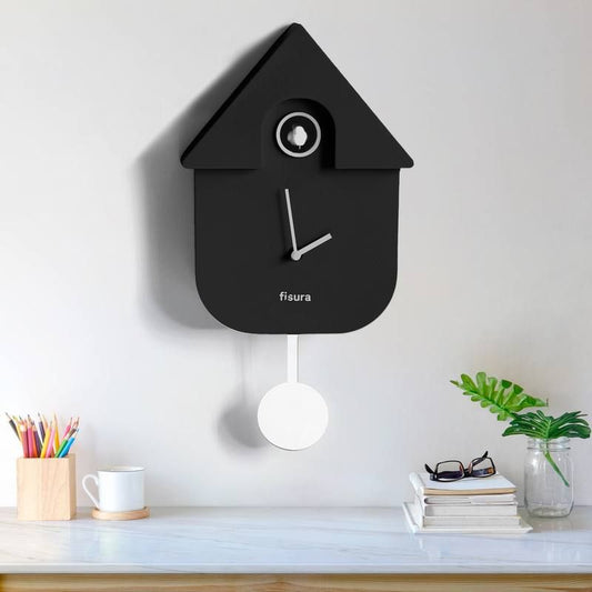 Cuckoo Wall Clock Black Pendulum